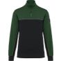 WK Designed To Work Sweat-shirt écoresponsable col zippé unisexe black/forest_green