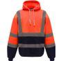 yoko Sweatshirt capuche haute visibilité hi_vis_orange/navy