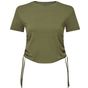 TriDri Crop-top froncé femme Tridri® olive