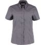 Kustom Kit Women's Premium Oxford Shirt Short Sleeve Charcoal