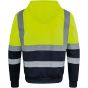 Korntex Hi-Vis workwear hooded sweat-jacket galway Signal yellow / Navy