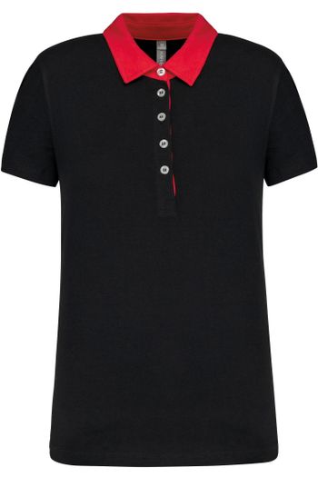 Image produit Polo jersey bicolore femme