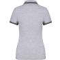 Kariban Polo femme manches courtes à liserés contrastés oxford_grey/black
