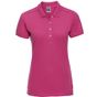 Russell Ladies' stretch polo fuchsia