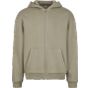 Build Your Brand Fluffy Zip Hoody pale_olive