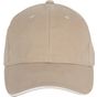 K-up Casquette en coton biologique à sandwich contrasté - 6 panneaux wet_sand/white