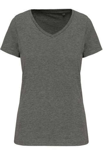 Image produit T-shirt Supima® col V manches courtes femme
