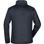 James&Nicholson Men´s Knitted Fleece Jacket dark_grey_melange/silver