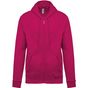 kariban Sweat-shirt zippé capuche  fuchsia