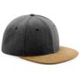 Beechfield Snapback à visière en daim vintage_black