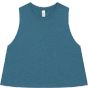 Bella Women's racerback cropped tank heather_deep_teal
