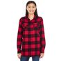 Burnside Women's Woven Plaid Flannel Shirt red/black_checked