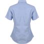Henbury Ladies' modern s/s oxford shirt - regular fit blue