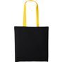 Nutshell Cabas en coton anses longues université black/sunflower
