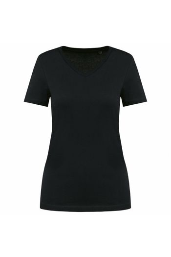 Image produit T-shirt Supima® col V manches courtes femme