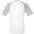 fruit of the loom Shortsleeve Baseball T blanc/gris_chine