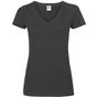 fruit of the loom Valueweight V-Neck T Lady-Fit noir