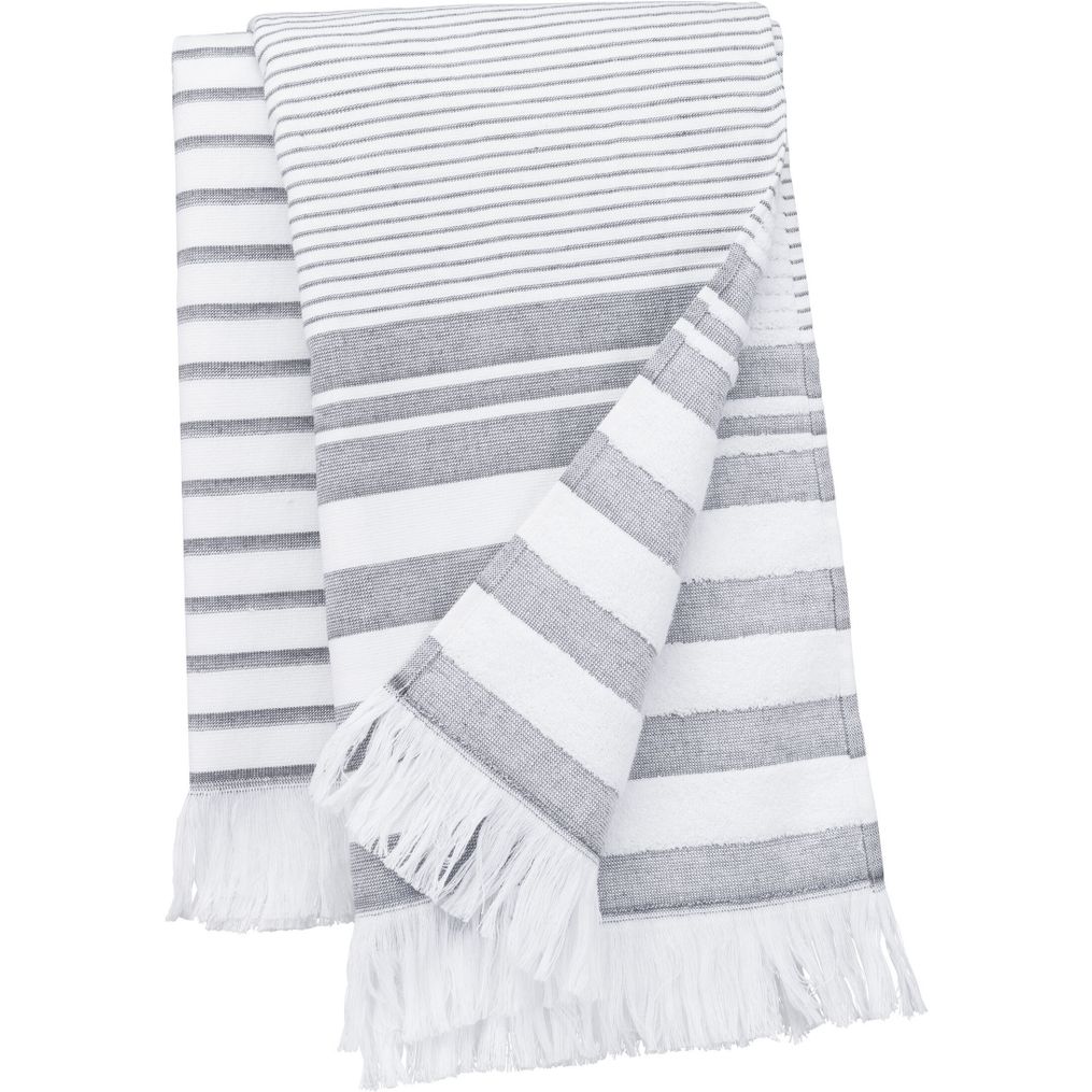 Fouta rayée avec franges Kariban