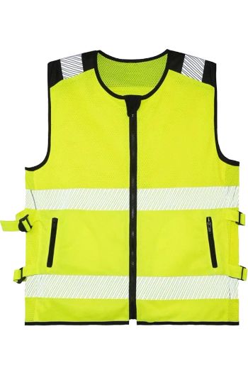 Gilet de sécurité haute visibilité en maille "Naxos "- Conçu pour la moto - Signal Yellow