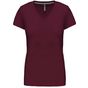 Kariban T-shirt col V manches courtes femme wine