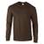 Gildan Adult T-Shirt Ultra-cotton Long Sleeve - dark_chocolate - L