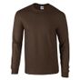 Gildan Adult T-Shirt Ultra-cotton Long Sleeve - dark_chocolate - L