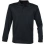 Henbury Unisex long sleeved polo shirt black