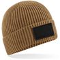 Beechfield Bonnet tendance à patch biscuit/black