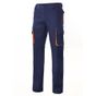 Velilla Pantalon multipoches bicolore navy/orange