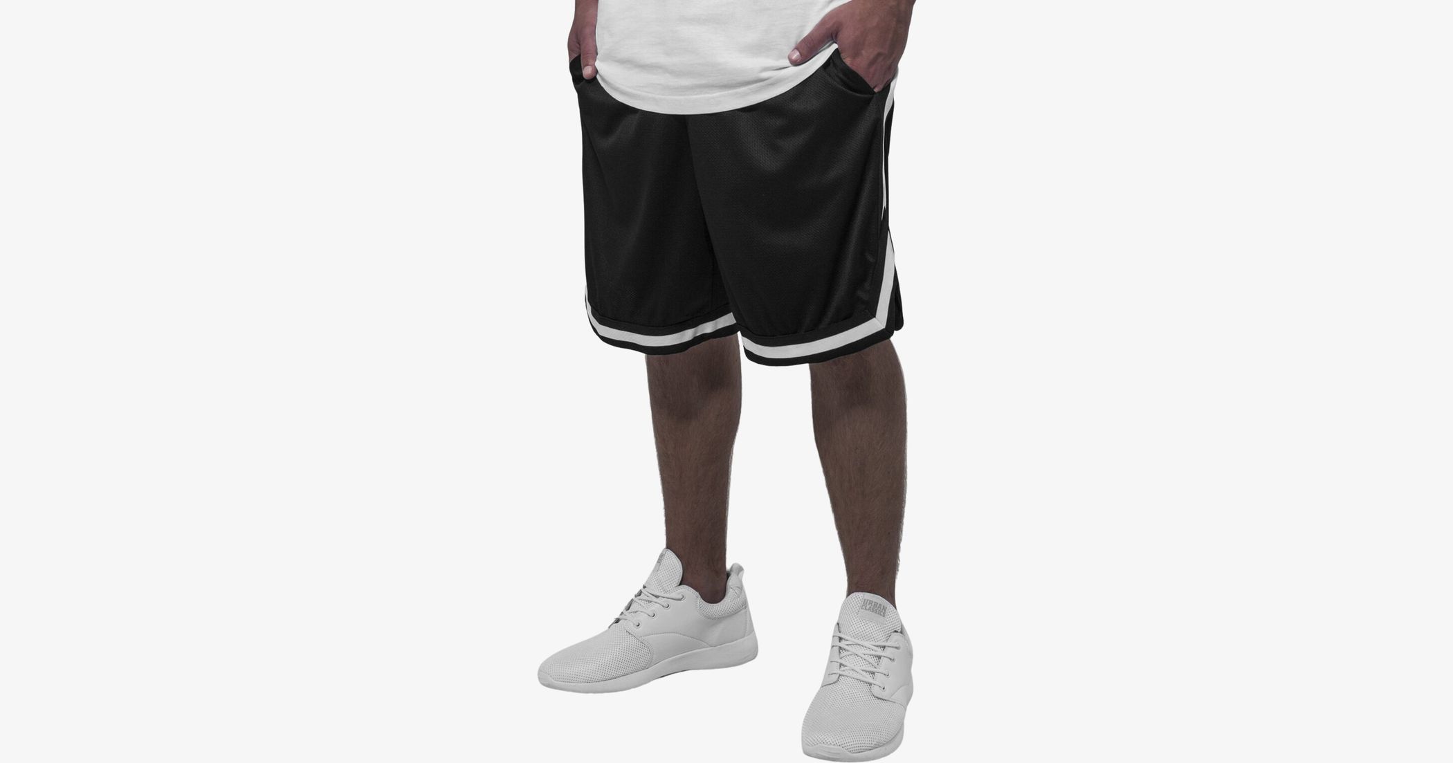 Build Your Brand Two-Tone Mesh Shorts Homme