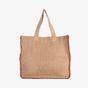 Kimood Sac en jute avec coutures contrastées
