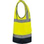 WK Designed To Work Gilet de sécurité haute visibilité recyclé avec zip unisexe hi_viz_yellow/navy