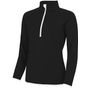 AWDis Just Cool Girlie cool ½ zip sweatshirt jet_black/arctic_white