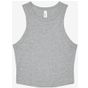 Bella Women's micro rib racer tank - athletic_heather - L