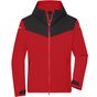 James&Nicholson Men´s Allweather Jacket light_red/black/light_red