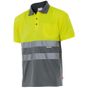Velilla Polo bicolore manches courtes haute visibilité fluo_yellow/grey