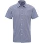 Premier Chemise à micro carreaux Vichy à manches courtes pour homme navy/white
