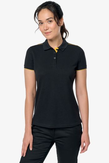 Image produit Polo Day To Day contrasté manches courtes femme