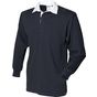 Front Row L/S Plain Rugby Shirt black