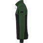 WK Designed To Work Sweat-shirt écoresponsable col zippé unisexe black/forest_green