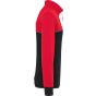 WK Designed To Work Sweat-shirt écoresponsable col zippé unisexe black/red
