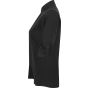 Henbury Ladies' mandarin shirt, roll-tab sleeve black