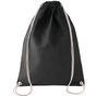 Kimood Sac à dos en coton avec cordelettes noir