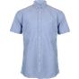 Henbury Men's modern s/s oxford shirt - regular fit blue