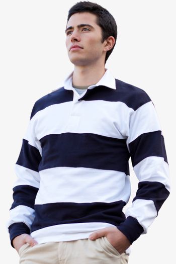 Image produit SEWN STRIPE LONG SLEEVE RUGBY SHIRT 