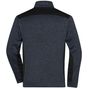 James&Nicholson Men´s Knitted Workwear Fleece Jacket -STRONG- carbon_melange/black