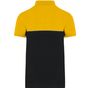 WK Designed To Work Polo bicolore écoresponsable manches courtes unisexe black/yellow