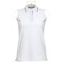 kustom kit Ladies Sports Sleeveless Polo Shirt white/navy
