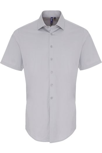 Image produit Chemise en popeline stretch à manches courtes pour homme