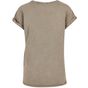 Build Your Brand Ladies Acid Washed Extended Shoulder Tee dark_khaki